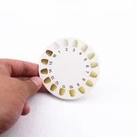 5pcs 16 colors teeth whitening square paper shade guide round shape paper comparator