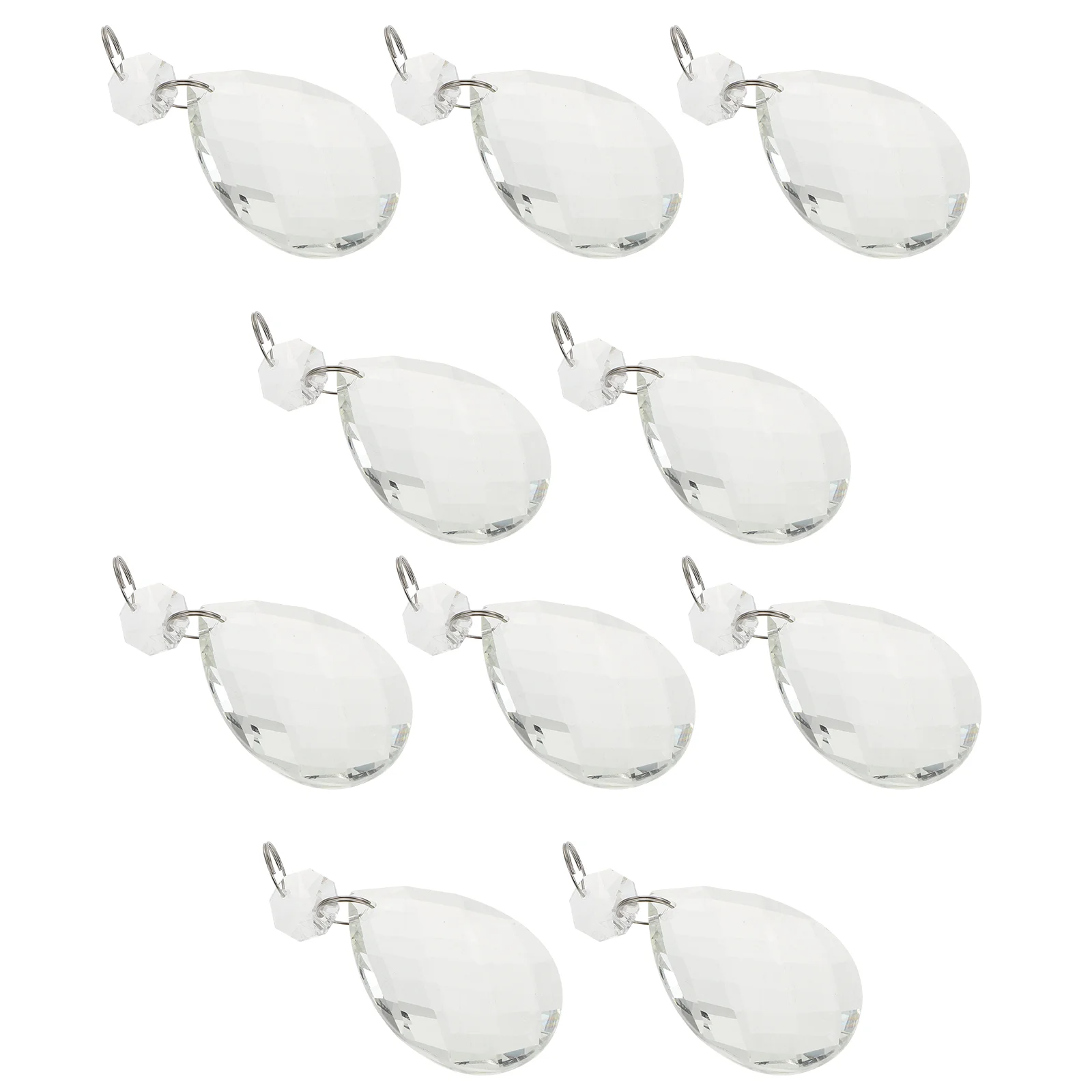 

10pcs Crystal Lamp Pendants Crystal Lamp Bead Curtain DIY Decorative Pendants