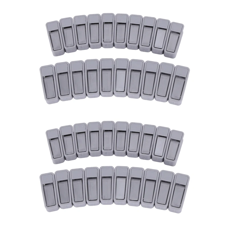 

Набор из 40 волшебных нескользящих скользящих зажимов для одежды и брюк для приталенных вешалков (серый)