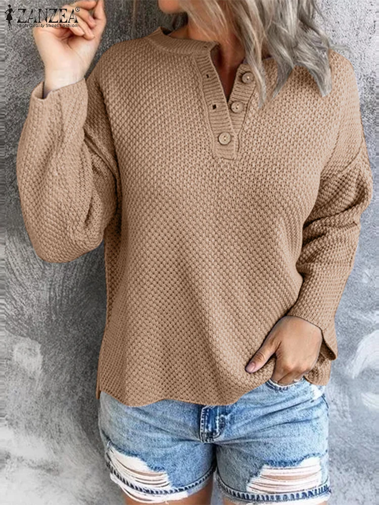 

Модная женская блузка ZANZEA с длинным рукавом, Весенняя элегантная повседневная Рабочая Рубашка, женские праздвечерние чные блузы, сорочка, о...