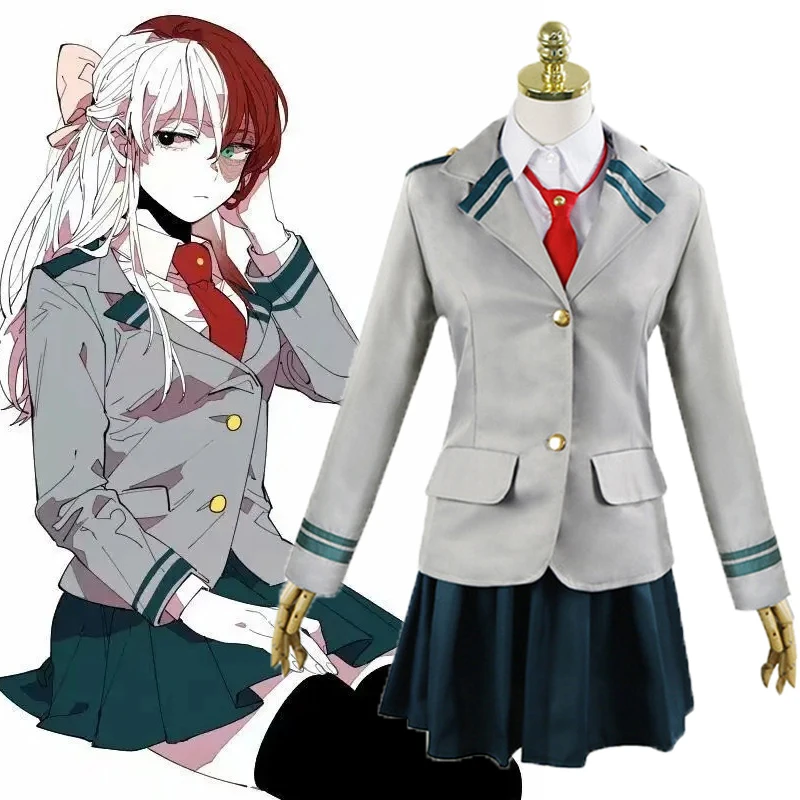 

S-3XL Midoriya Izuku School Uniform Wigs Cosplay Costume Japanese Anime My Hero Academia Men Women Halloween Party Outfits