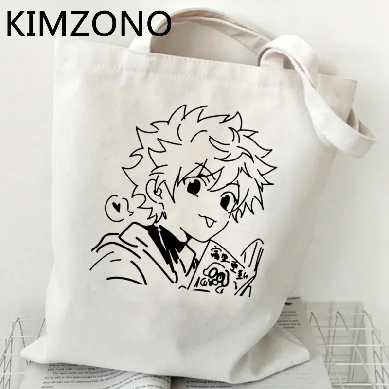 

Холщовая Сумка для покупок Hunter x Hunter Hisoka, хлопчатобумажная сумка для покупок, многоразовая сумка-шоппер