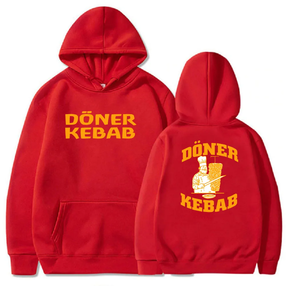 Doner Kebab Hoodies Funny Printed Sweatshirts with Hooded Women Y2k Clothes Mens Long Sleeve Pullover Autumn Harajuku Streetwear
