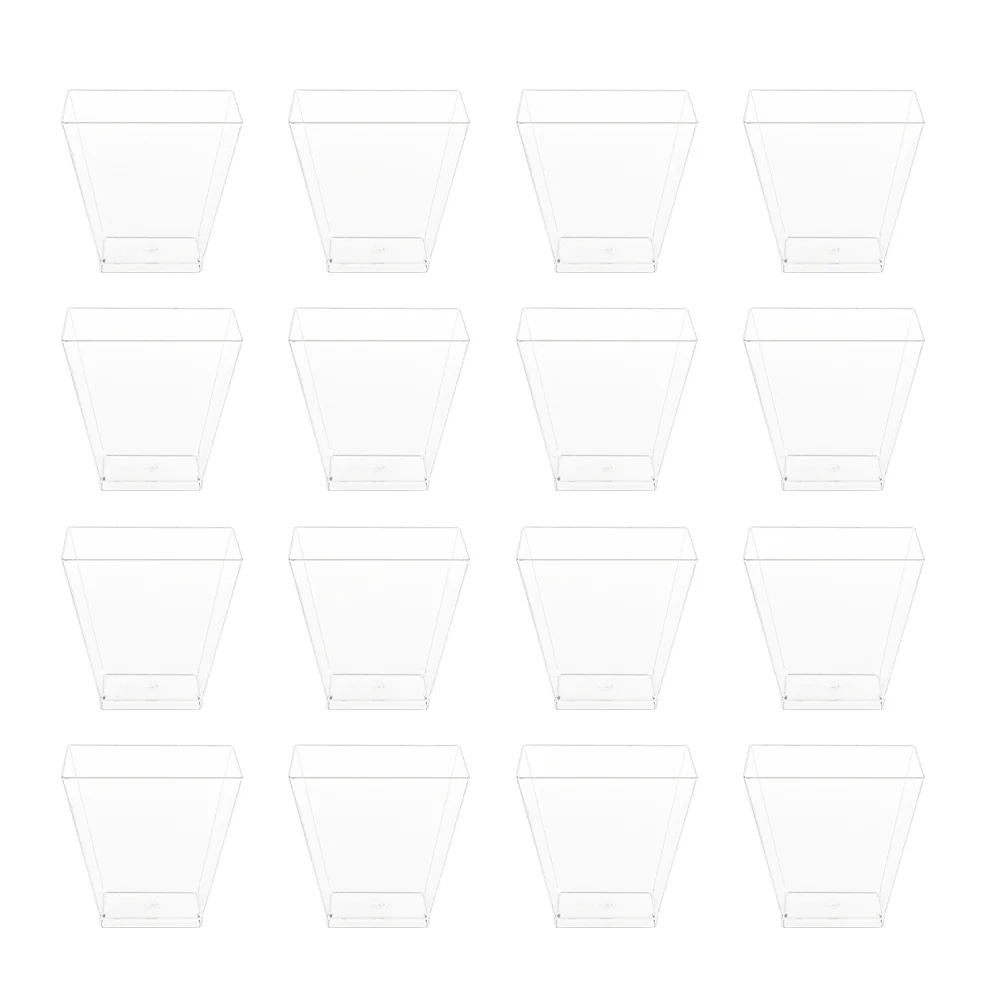 

100Pcs Multi-function Mousse Cups Transparent Tiramisu Cups Portable Dessert Cups