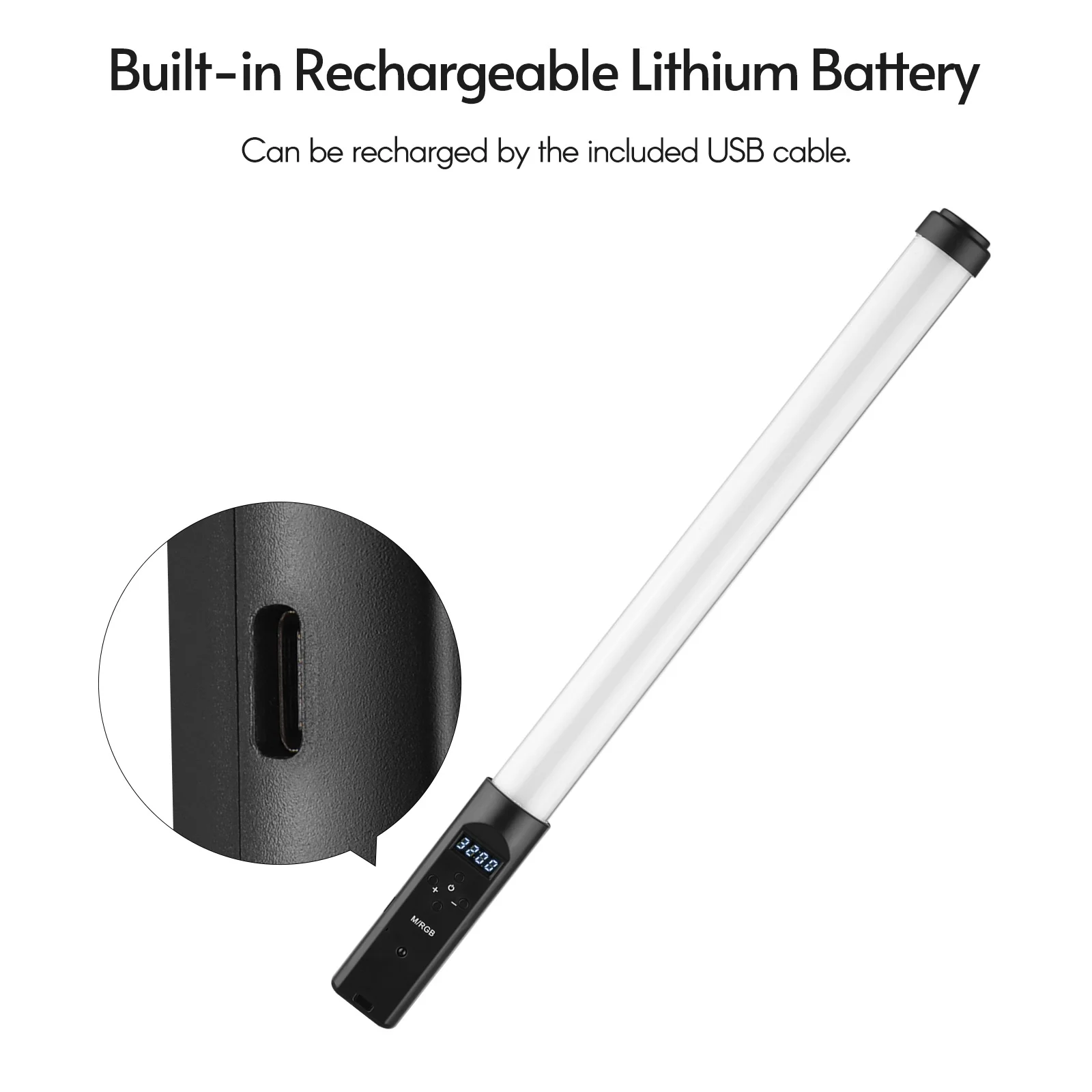 Ручной RGB-светильник для студийной фотосъемки 3200K-5500K с регулируемой яркостью 9