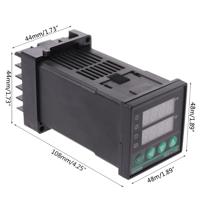 

1 Pc PID Digital Temperature Controller REX-C100 0 To 400°C K Type Input SSR Output With High / Low / High Deviation