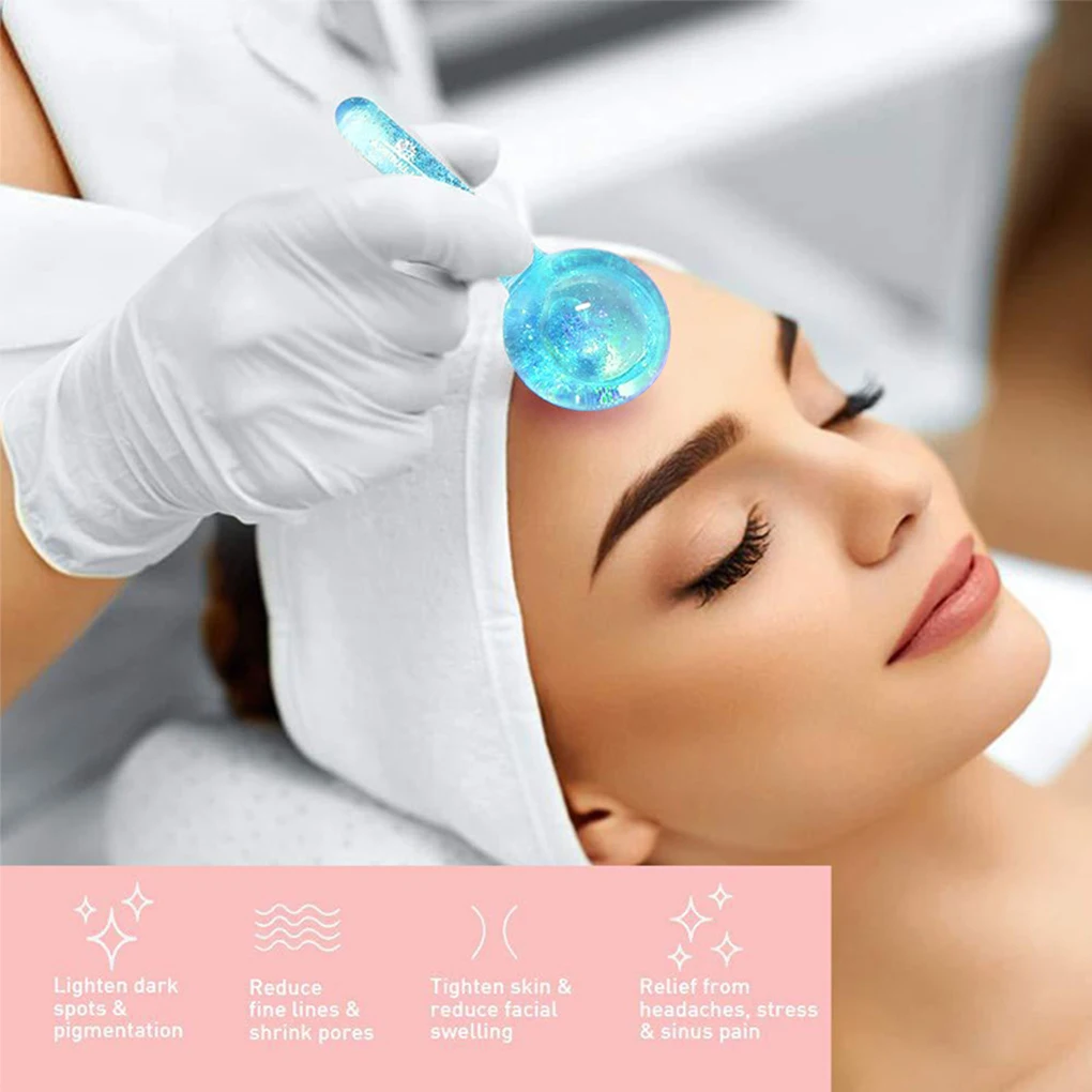 

Large Beauty Ice Hockey Energy Beauty Crystal Ball Facial Cooling Ice Globes Water Wave Face and Eye Massage Skin Care 2pcs/Box