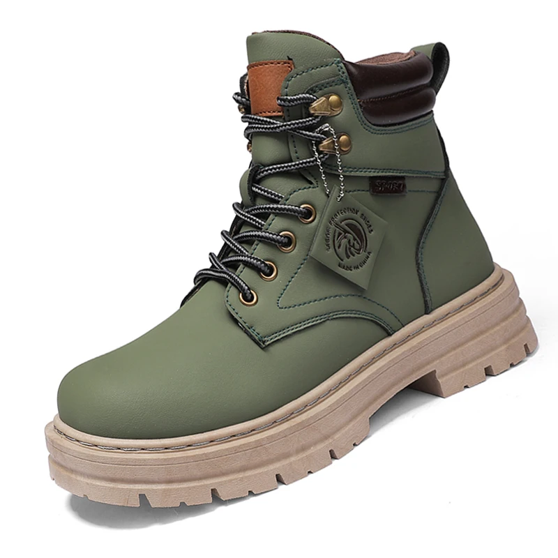 

High Quality Martin Boots Outdoor Boots Autumn High Top Rhubarb Boots Small Yellow Boots Couple Martin Boots Tooling Boots