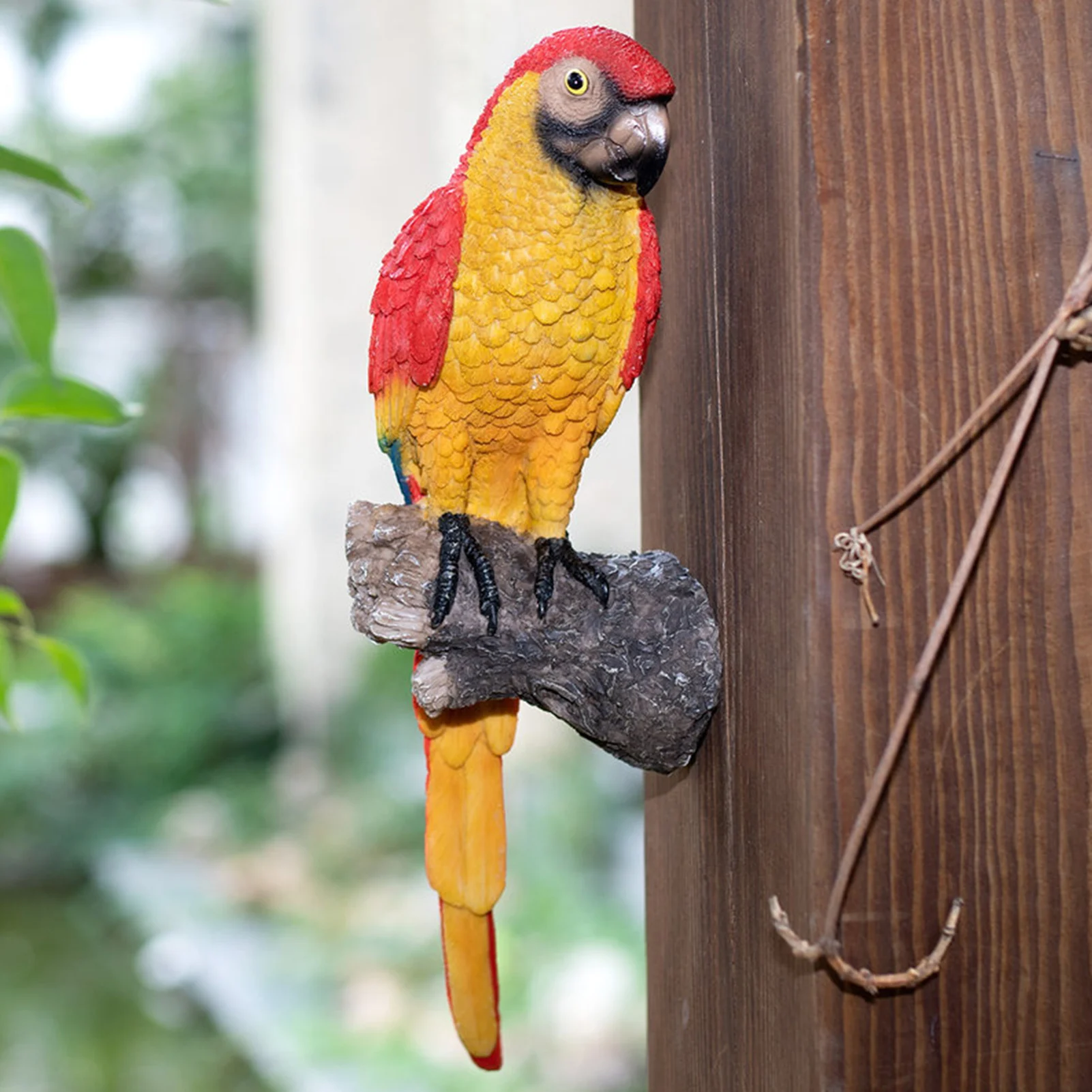 

Статуя птицы, садовый орнамент, жевательный попугай, приветственный знак, скульптура птицы, реалистичные фигурки животных для сказочного с...