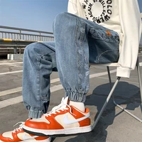 retro jeans mens loose trendy spring new high street cropped hip hop fashionable brand leisure hong kong style pants fashion