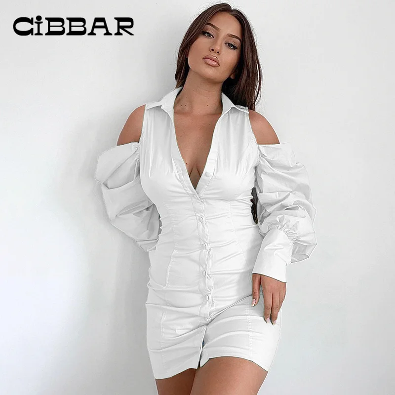 

Платье-футболка женское однотонное на пуговицах с рукавами-фонариками