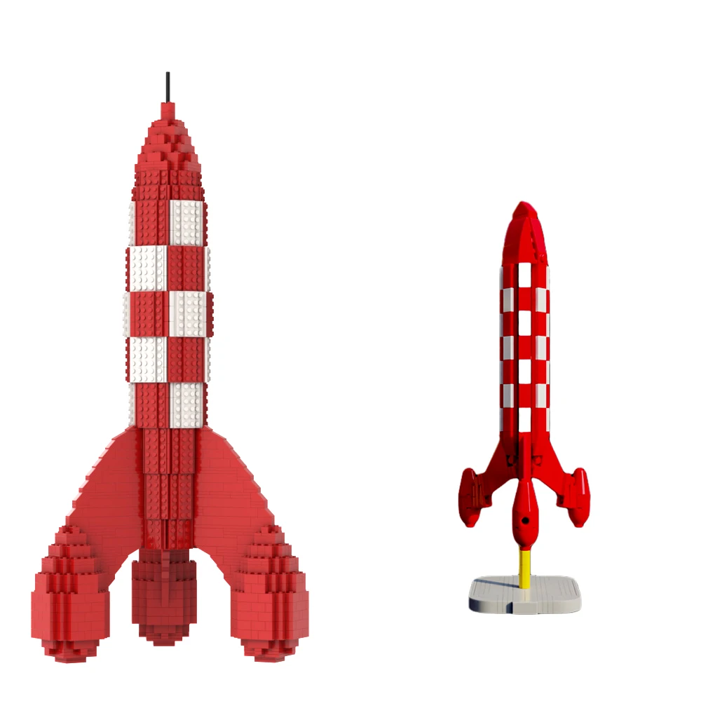 Конструктор MOC Fire Arrow для Tintin Moon Rocket набор строительных блоков космические