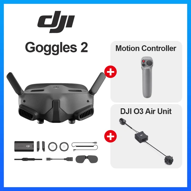 DJI FPV Goggles 2 + Motion Controller + O3 Air Unit kit + 128Gb SD Card