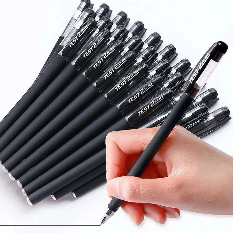 

8pcs Frosted carbon neutral pen 0.5mm Business signature pen Office student exam water pen Ball pen