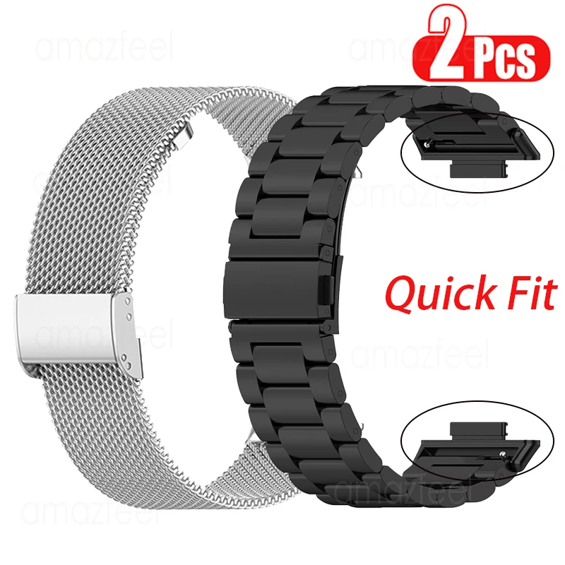 

For Huawei Watch Fit 2 Strap Metal Stainless Steel Bracelet For Huawei Watch Fit Smart Watch Accessories Huawei Fit 2 Wrist Band