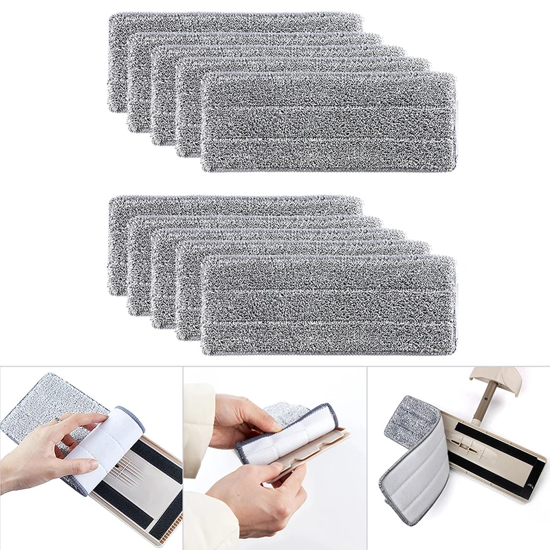 

5/10PCS Mop Head Floor Replacements Cleaning Cloth Microfiber Self Wring Pads Washing Home Rags for Spray Carbon Dry and Wet