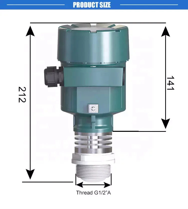 VRPWRD81 80 ГГц FMcw Радарный измеритель уровня кислоты Радарное измерение RS485/Modbus или