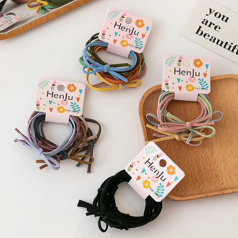 

Candy-colored Woven Basic Headband Girl Simple Ins Wind Rope Tied Hair Band Leather Cover High Elastic