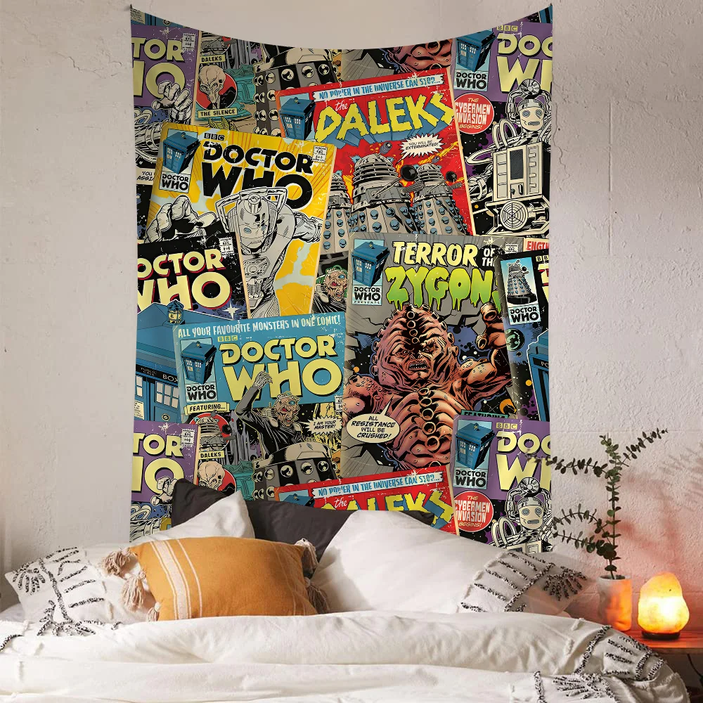 Фильм D-Doctor W-Whos мультфильм гобелен богемные настенные гобелены Мандала листы