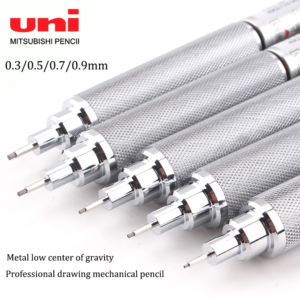 

Механический карандаш, японский карандаш с замком на трубе Uni, металлическая ручка M3/M4/M5/M7/M9-1010 0,3/0,4/0,5/0,7 мм, карандаши для школы, канцелярские принадлежности