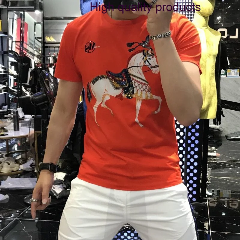 

Футболка мужская с круглым вырезом и коротким рукавом, с принтом