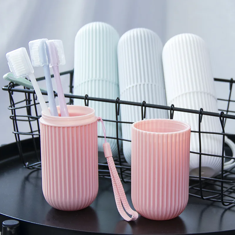 Environmentally Tooth Cup Travel Toothbrush Case Portable Bathroom Toothpaste Holder Large Toothpaste Toothbrush Organizer