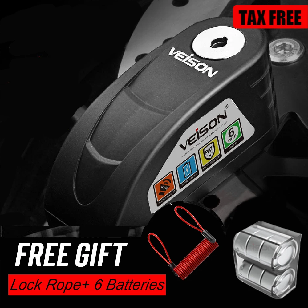 

Сигнализация для мотоцикла, замок с дисковым тормозом, водонепроницаемый, из стали, для велосипеда