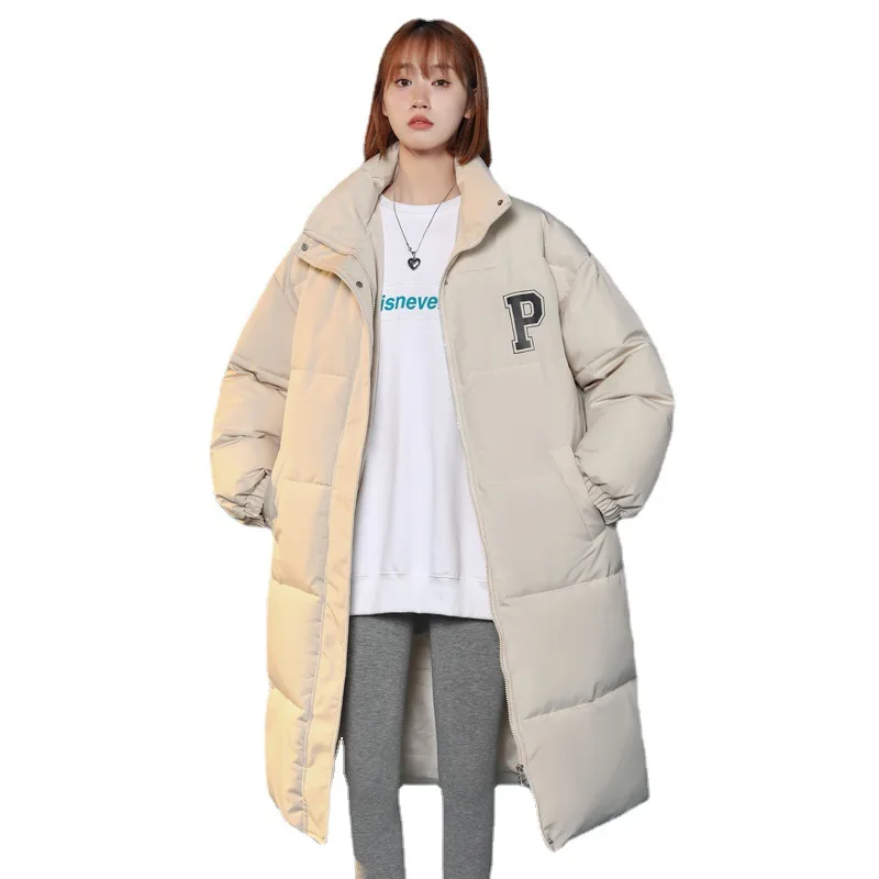 Autumn Winter New Women's Long Parkas Korean Style Fashion Warm Cotton-padded Jacket Loose Ins Style Coats