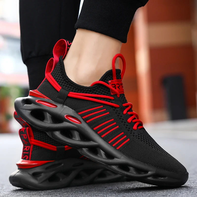 Women and Men Lightweight Fashion Sneakers  Athletic Knit Running Shoes Couple Tennis Gym Shoes Zapatos De Mujer