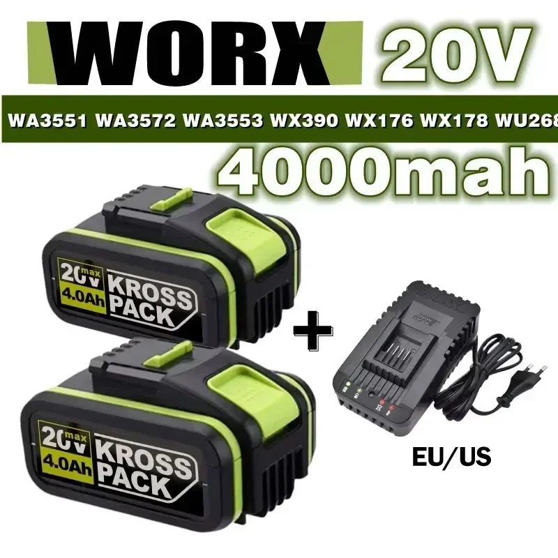 Литий-ионный аккумулятор Worx 20 В 4000 мАч