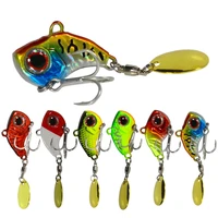 new arrival 1pcs 9g13g16g22g metal vib fishing lure spinner sinking rotating spoon pin crankbait sequins baits fishing tackle