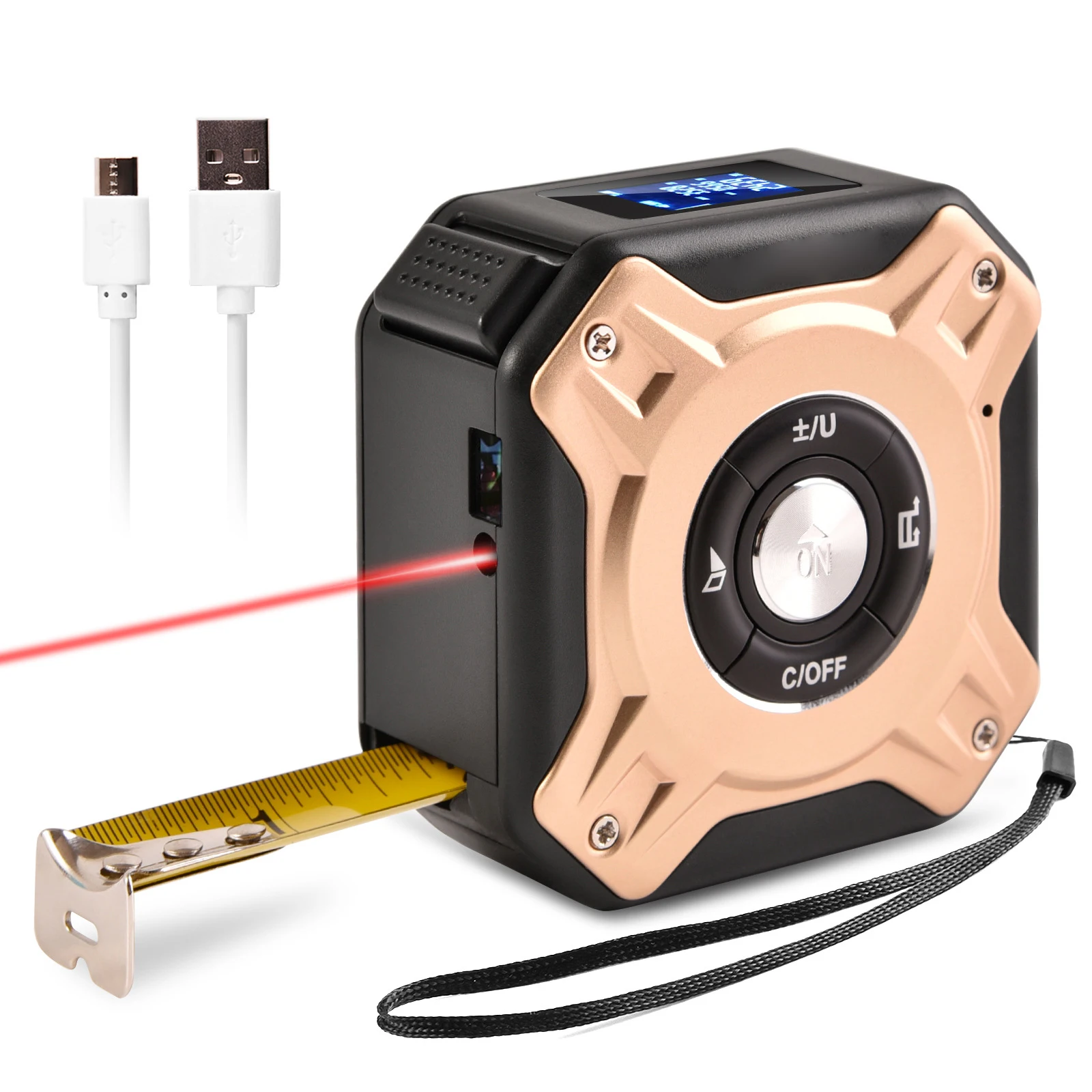 

Hand-held Infrared Laser Rangefinder 40m+5m Laser Tape Measure Aluminum Alloy High-precision Electronic Ruler Measuring Tool