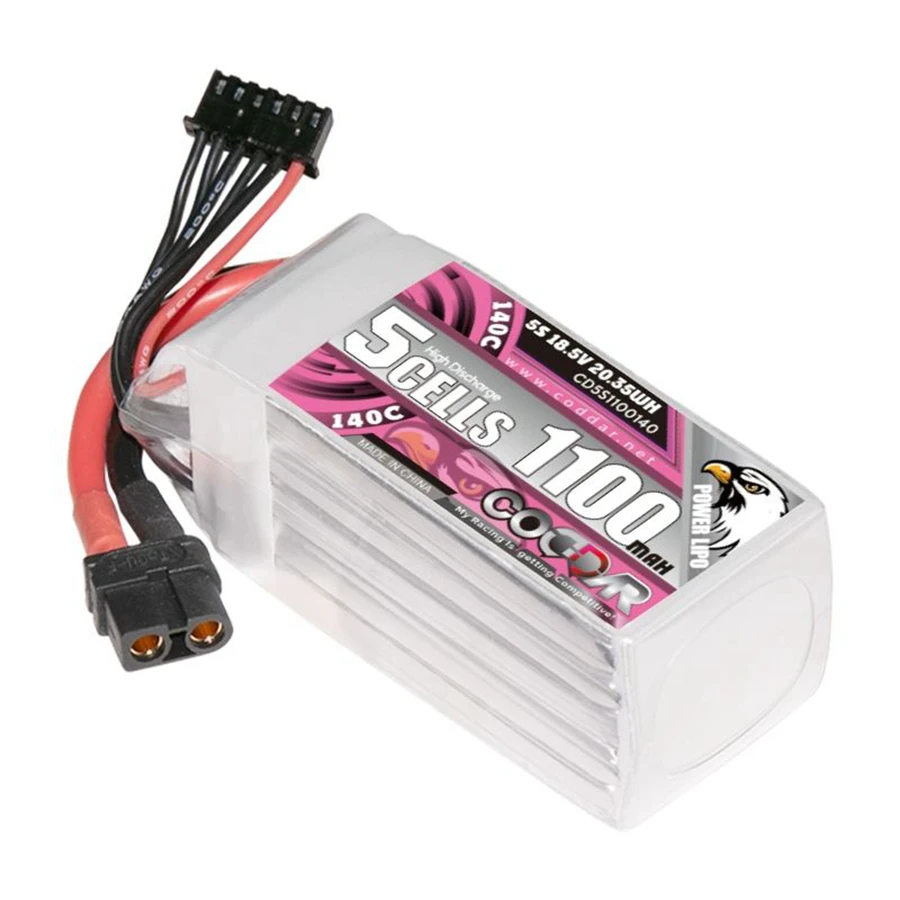 

CD5S1100140 1100MAH 5S 18.5V 140C Model Aerial Drone Rechargeable Lithium Battery Pack