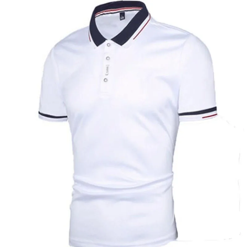 Новые летние мужские футболки-поло футболка с коротким рукавом в стиле пэчворк