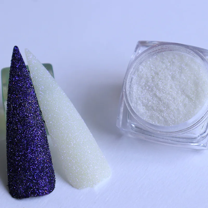 1 банка морская соль мерцающий блеск для ногтей Радужная Светоотражающая пудра