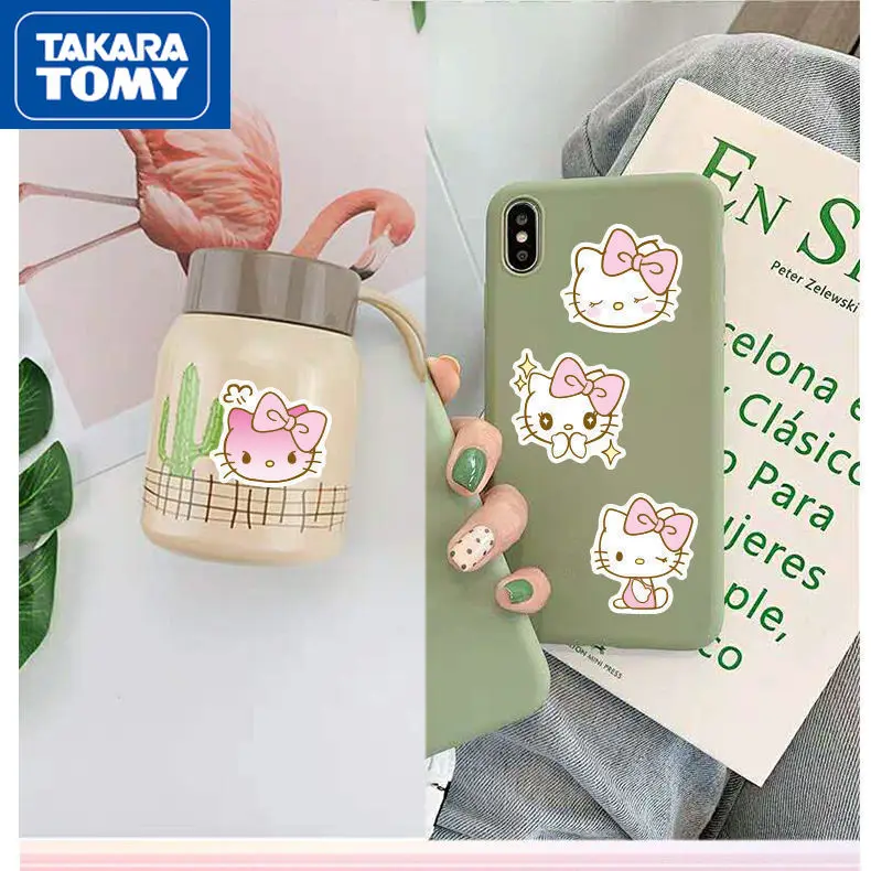 

TAKARA TOMY cute cartoon Hello Kitty girl heart notebook stickers hand account waterproof stickers
