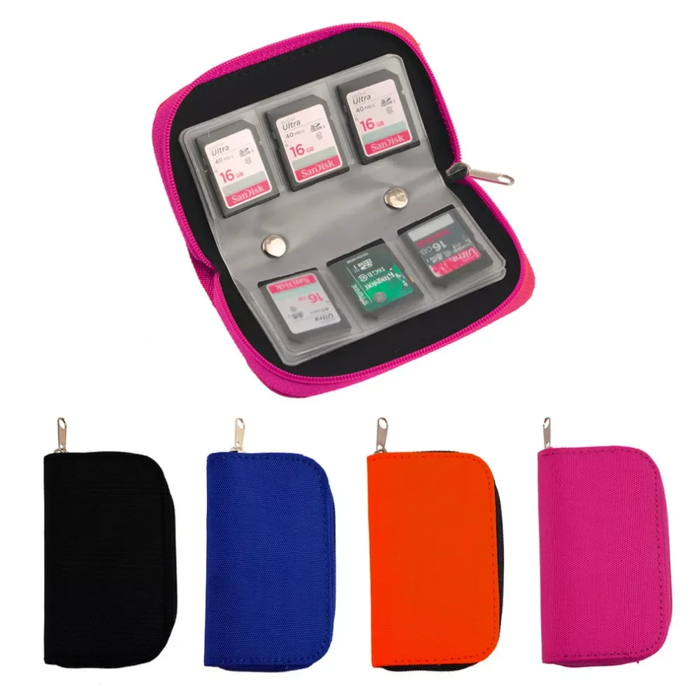 

4 Colors SD SDHC MMC CF For Micro SD Memory Card Storage Carrying Pouch bag Box Case Holder Protector Wallet Wholesale Store