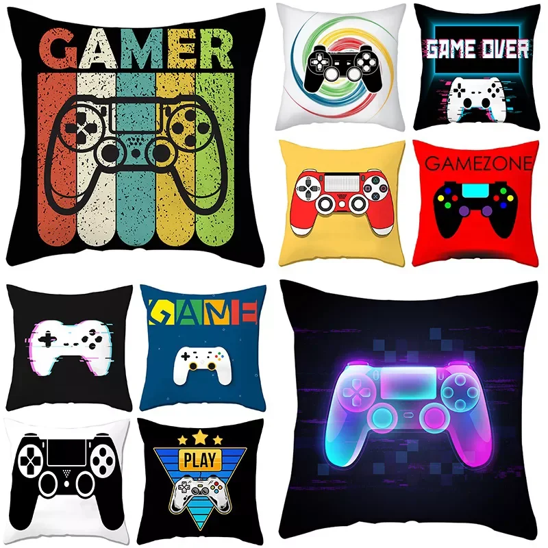 

New in for Boy Gamer Print Pillowcase Bedroom Decorative Polyester Cushion Cover Pillows Decor Home Linen Pillow Case Game Party