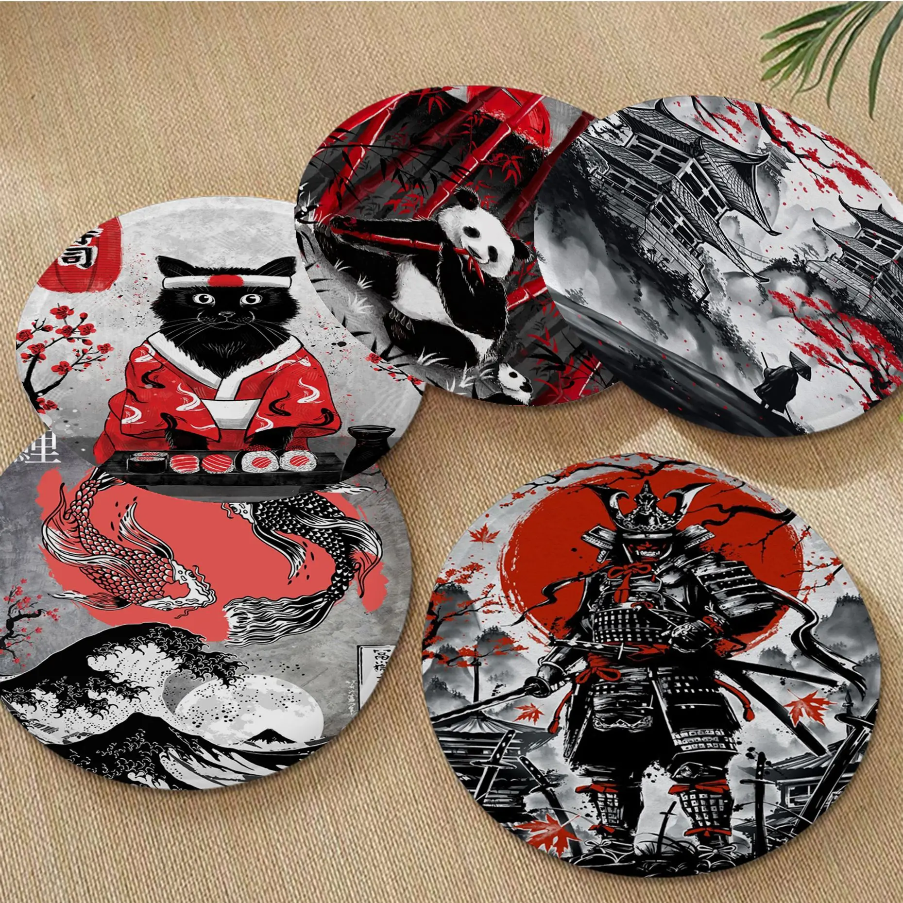 

Japanese Creativity Round Chair Mat Soft Pad Seat Cushion For Dining Patio Home Office Indoor Outdoor Garden Seat Mat