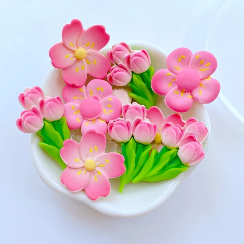 Мини-цветочки вишни из смолы TSXJY набор 10 штук