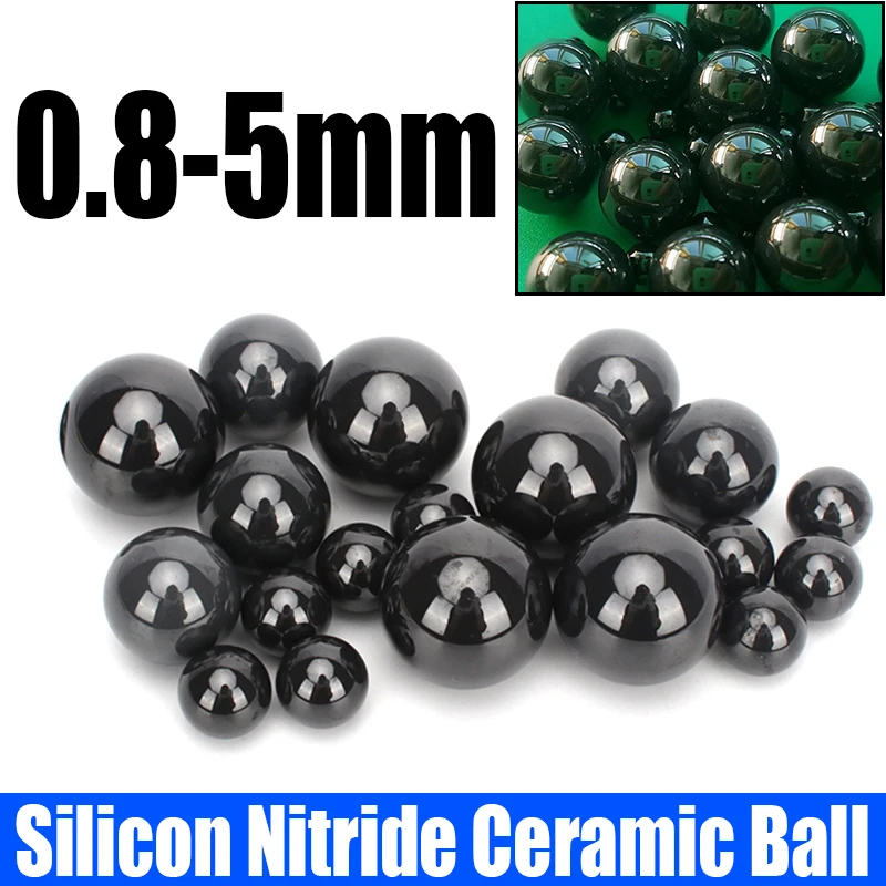 

5-1000PC Silicon Nitride Ceramic Ball G5 Precision Si3N4 Ceramic Bearing Balls Smooth Round Ball Bead Roller Beads Dia 0.8mm-5mm