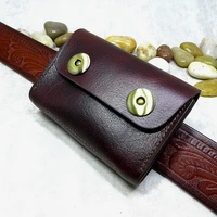 blongk small waist bag mini belt pack wallet card holder car key case house key pouch men genuine leather 3618dgs