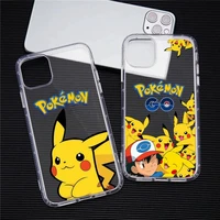 pokemon pikachu ash ketchum phone case for iphone 13 12 11 pro max mini xs 8 7 plus x se 2020 xr transparent soft cover