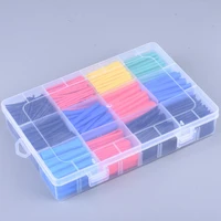 free shipping 800pcs colours polyolefin shrinking assorted 21 heat shrink tube wire cable insulated sleeving tubing set