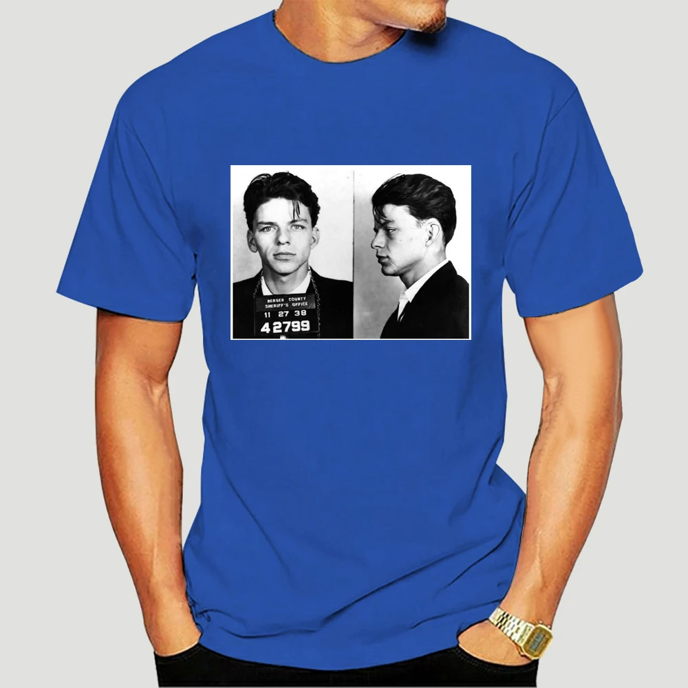 

Camiseta de Frank Sintra Mugshot, Oldskool, arte raro personalizado, muchos tamaños, Harajuku, Hip Hop, 3397X