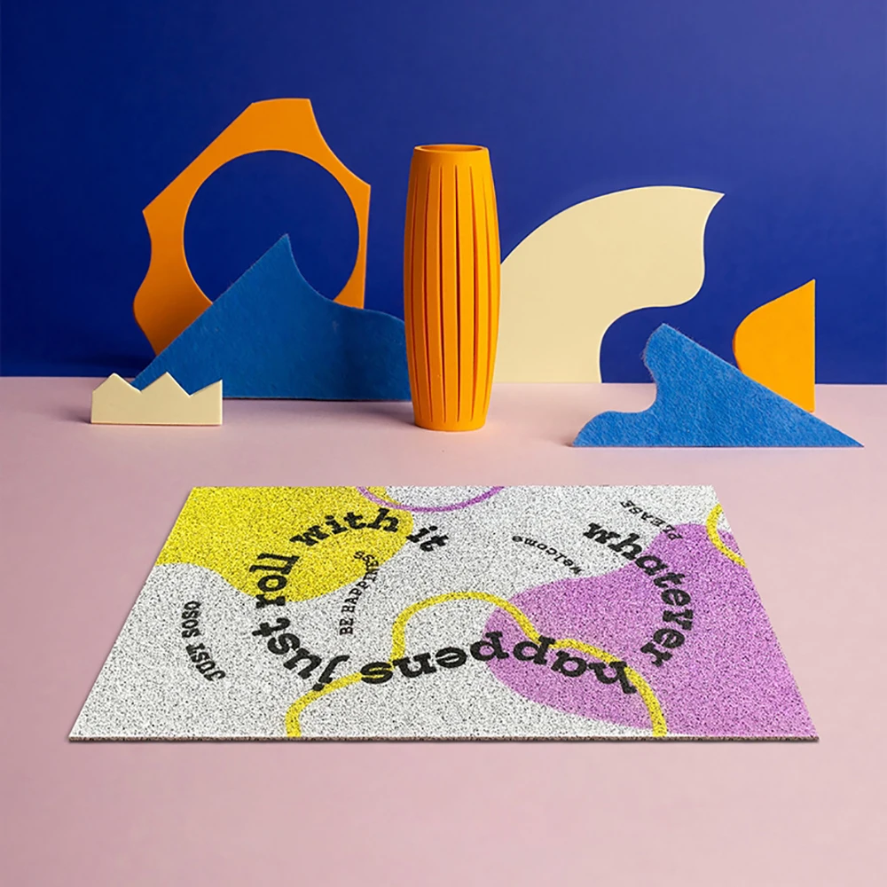 

(4 Style) Colorful Pattern Art Design Anti-Slip Corridor Porch Area Carpet Home Bedroom Door Mat Home Entrance Welcome Foot Mat