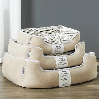 2023 hund Bett Sofa Matte Winter Plüsch Gepolsterte Kissen Für Kleine Große Hunde Schlafen Betten Häuser Für Katzen Waschbar Decke sofa Abdeckung 2