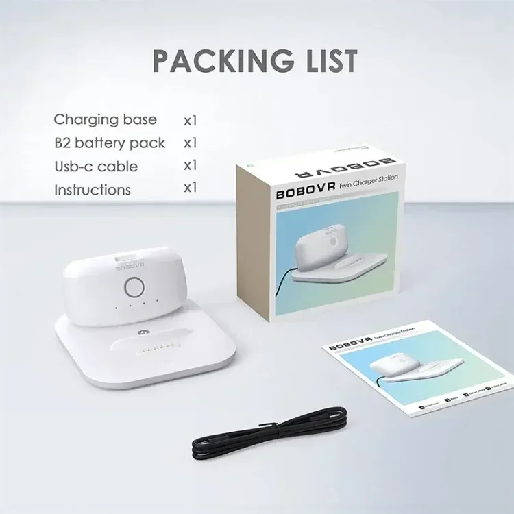 Зарядное устройство Портативная зарядная база с аккумулятором B2 + двойная