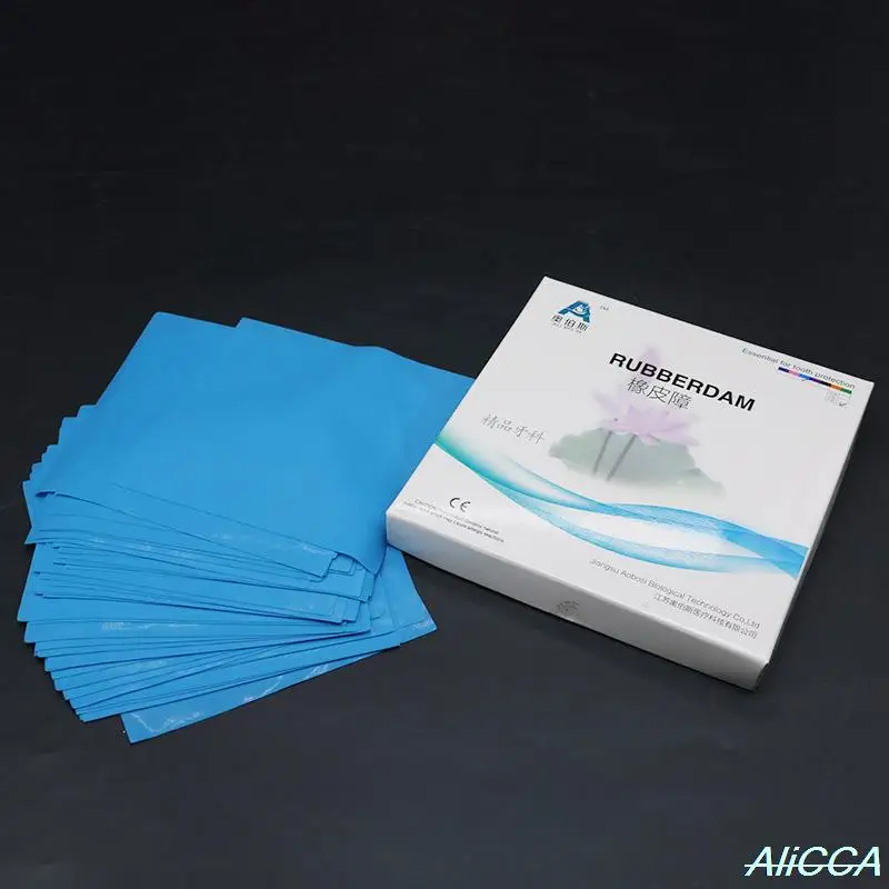 

36Pcs/box Non Sterile Dental Dam Natural Latex Dental Oral Rubber Dam 6x6 Medium New