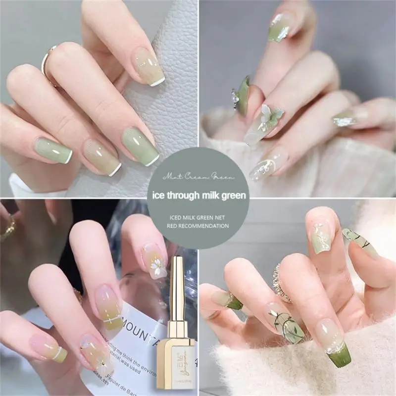 

Ice Transparent Mint Green Series Nail Polish Gel Semi-permanent Whitening Soak Off Nail Art Manicure Gel Varnishes
